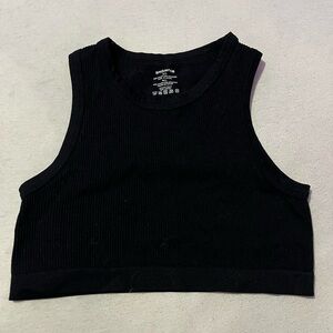 Black Cropped Tank Top